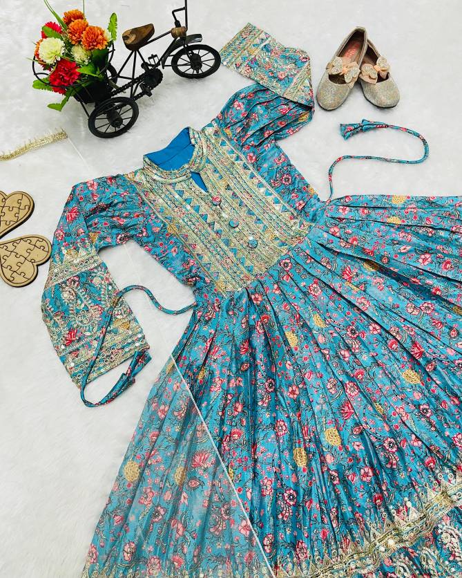 OC 165 Girls Wedding Wear Gown With Dupatta Kids Wholesale Market In Surat
